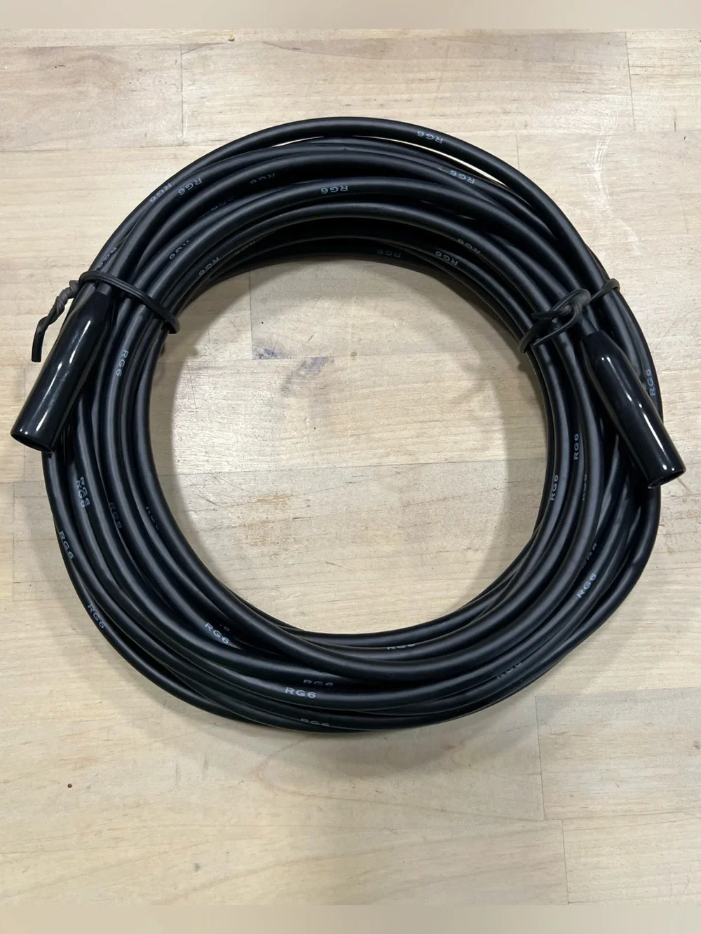 Black Coaxial/RG6 Cable - Durable High-Quality Connection